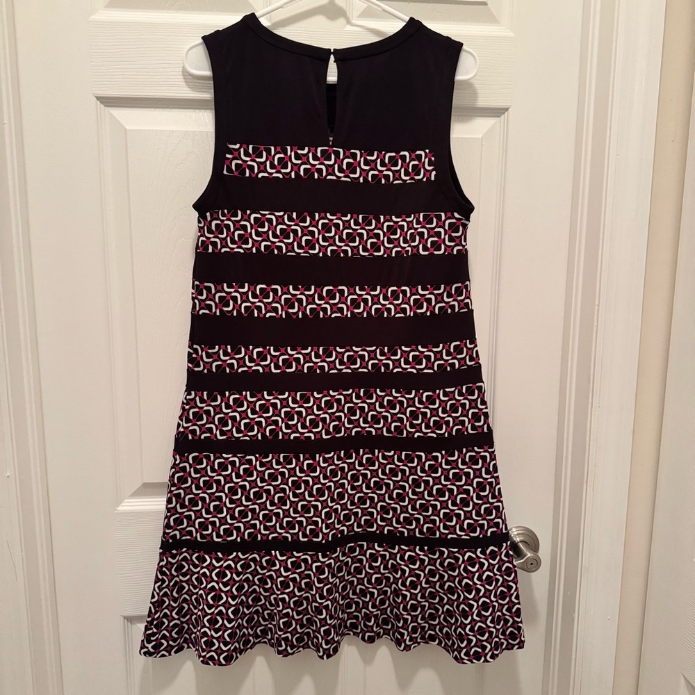Michael Kors Womens Geometric Print Shift Dress Size L Casual Stylish - Picture 3 of 8
